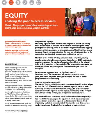 Equity: Enabling the poor to access services