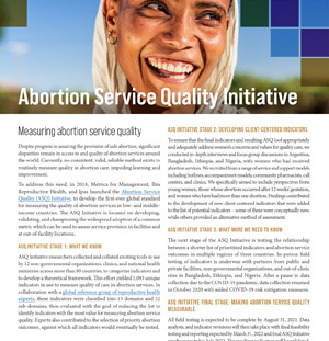 Abortion Service Quality Initiative (ASQ): Measuring abortion services
