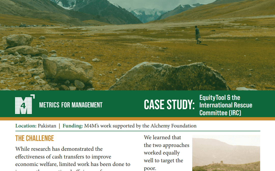 EquityTool & the International Rescue Committee (IRC)