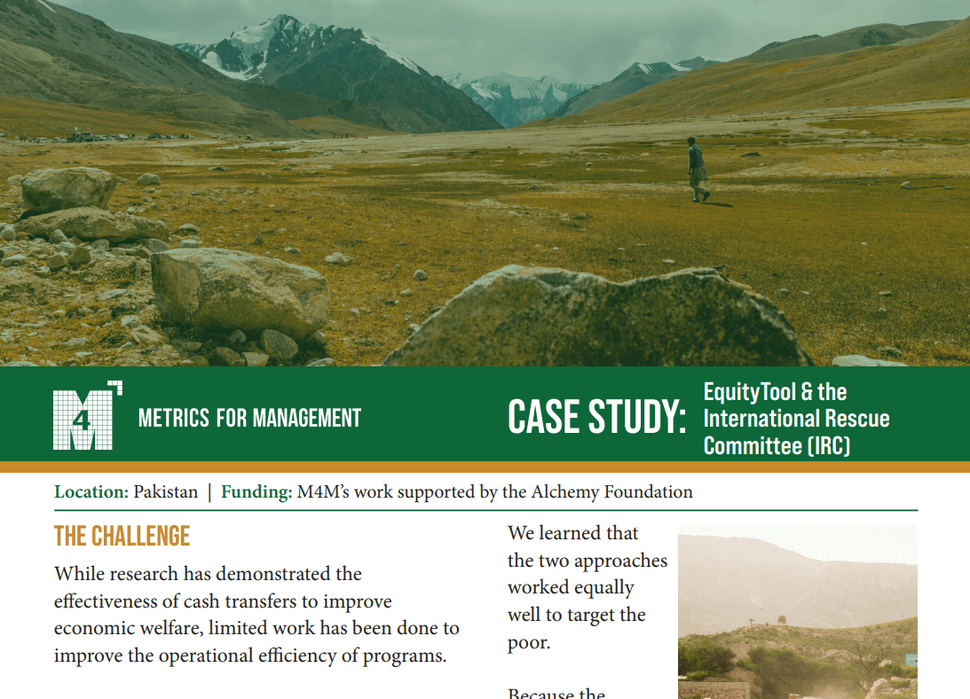 EquityTool & the International RescueCommittee