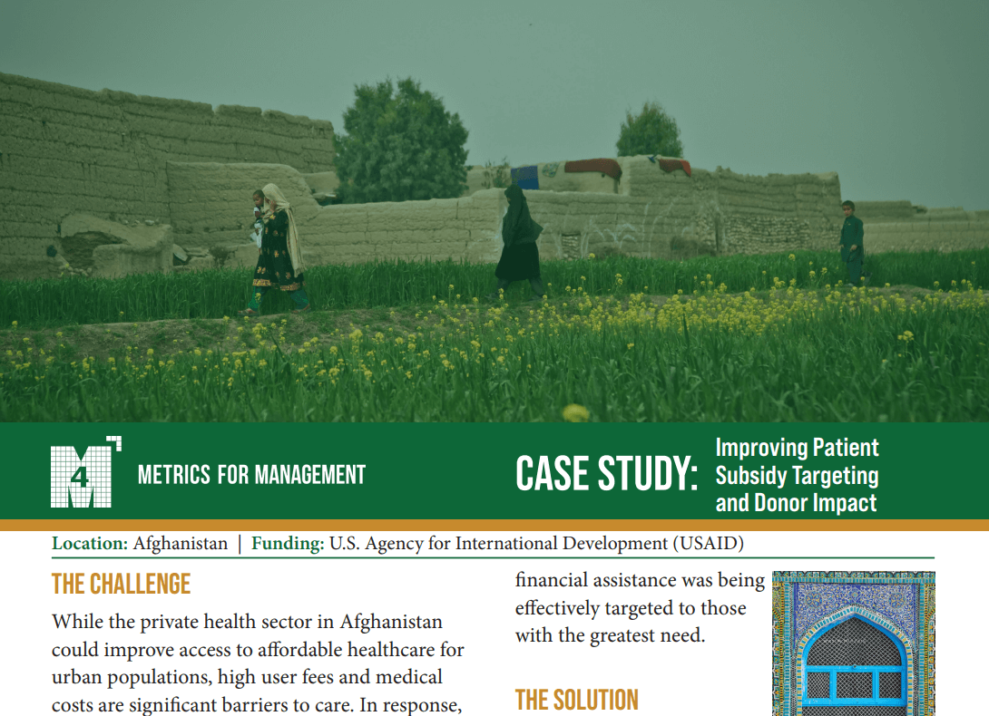 Improving PatientSubsidy Targetingand Donor Impact