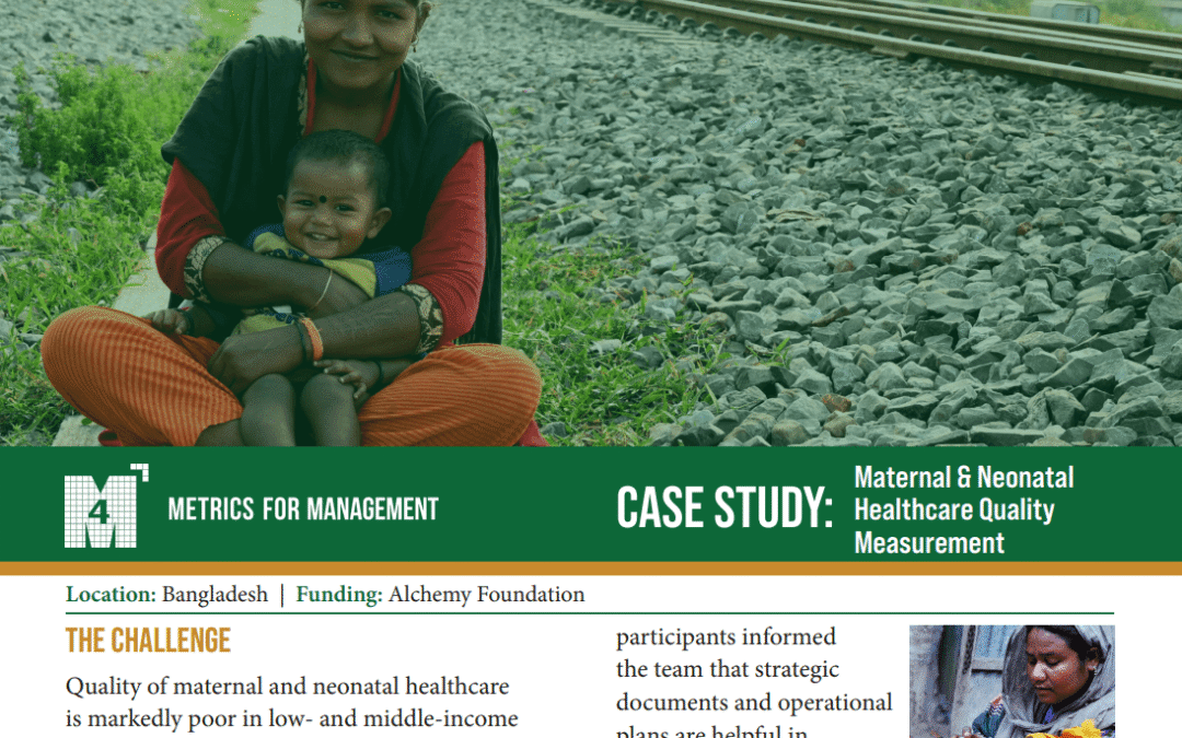 Maternal & Neonatal Healthcare Quality Measurement