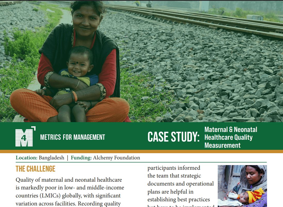 Maternal & Neonatal Healthcare Quality Measurement